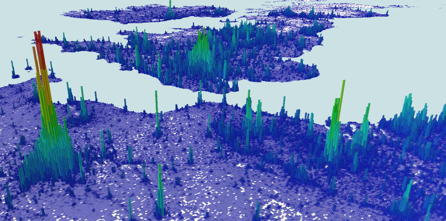 World Population Density | 3D Visualization